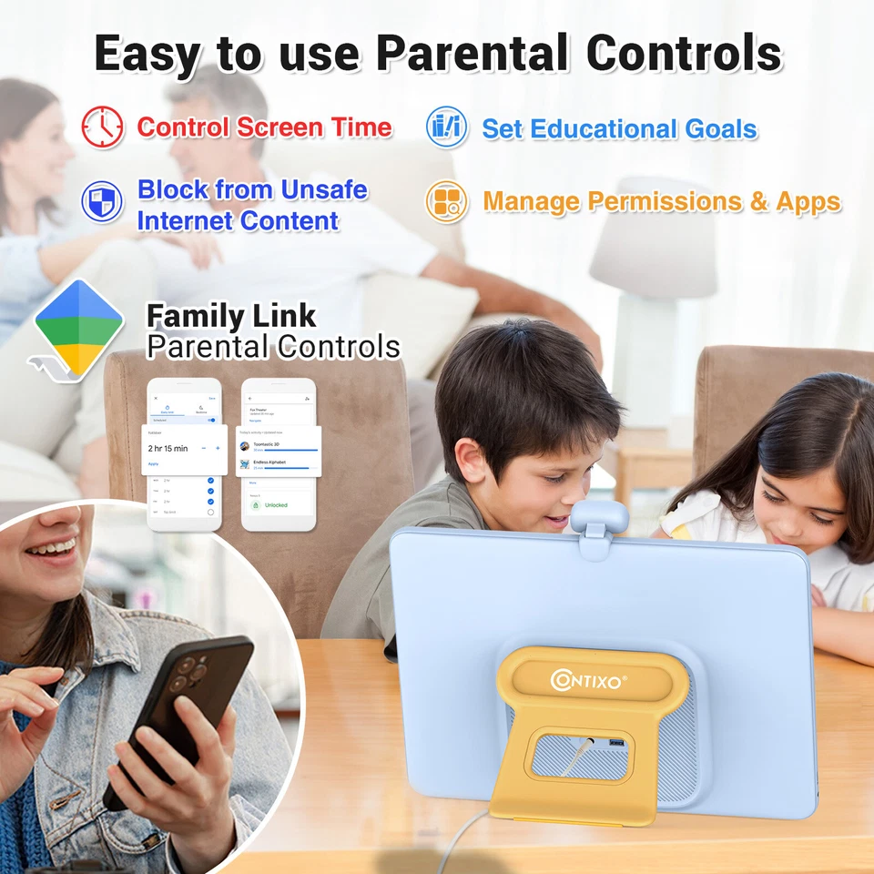 Contixo A3 15" Inch Pro Tablet Laptop Android w/ Disney eBooks Wi-Fi Dual Camera - Image 4 of 4