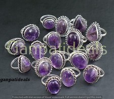 Amethyst Gemstone Ring Wholesale Lot 925 Ster...