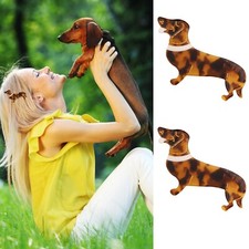 2PCS Dachshund Gift for Women Girls, Cute Dog Hair Clips Acetate Hairpins Pup...