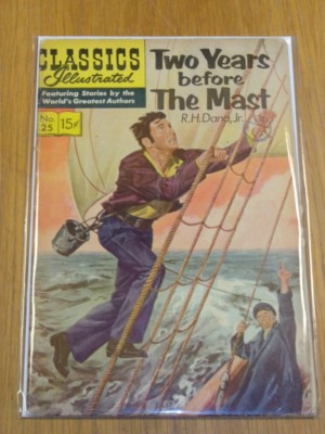 CLASSICS ILLUSTRATED #25 VG+ (4.5) TWO YEARS BEFORE THE MAST HRN 167