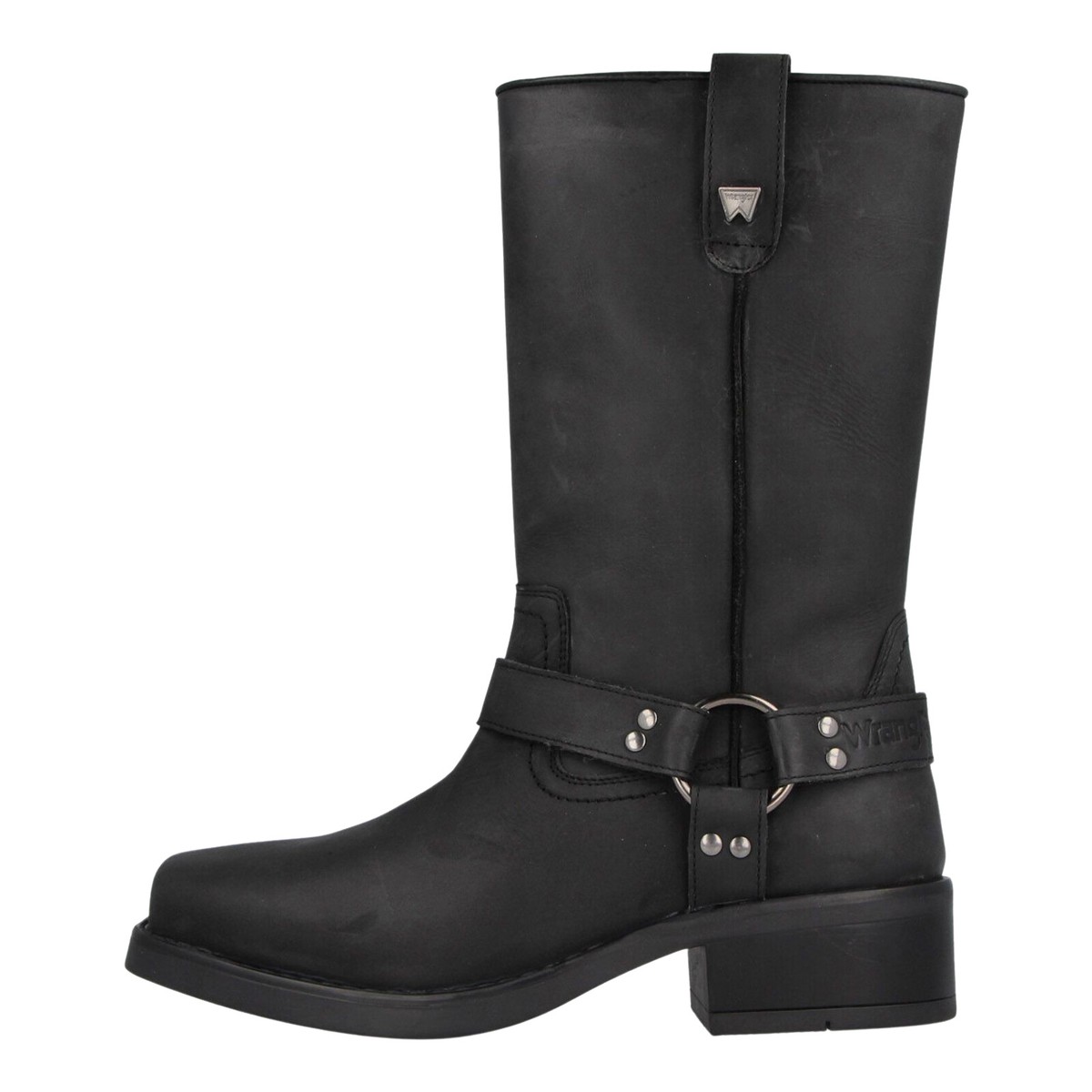 Wrangler Mens Boots Highway Black High Low Cowboy Western Biker