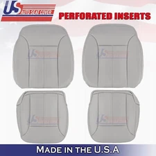2007 to 2012 For Mercedes GL350 GL450 Front 2 Top & 2 Bottom Leather Covers Gray