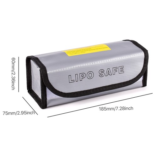 Portable Lipo Battery Safe Storage Bag Explosion-Proof Fireproof Bags Pouch Bag - Foto 17 di 21