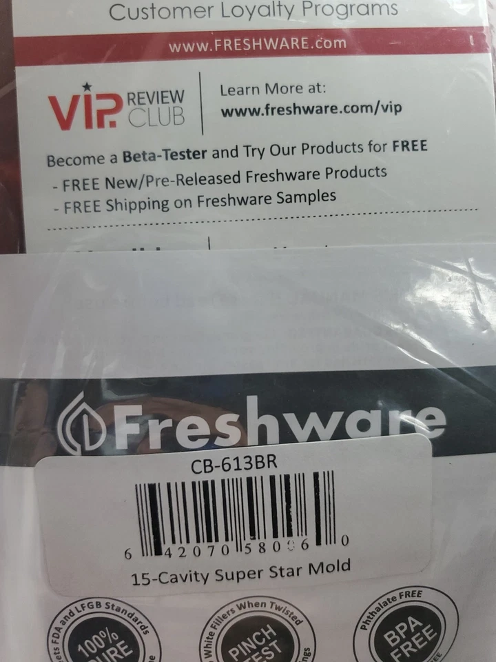 Silicone Candy Mold Star Shape ChocolateIce 15 Cavity Oven Freezer Microwave NIP - Image 4 of 4