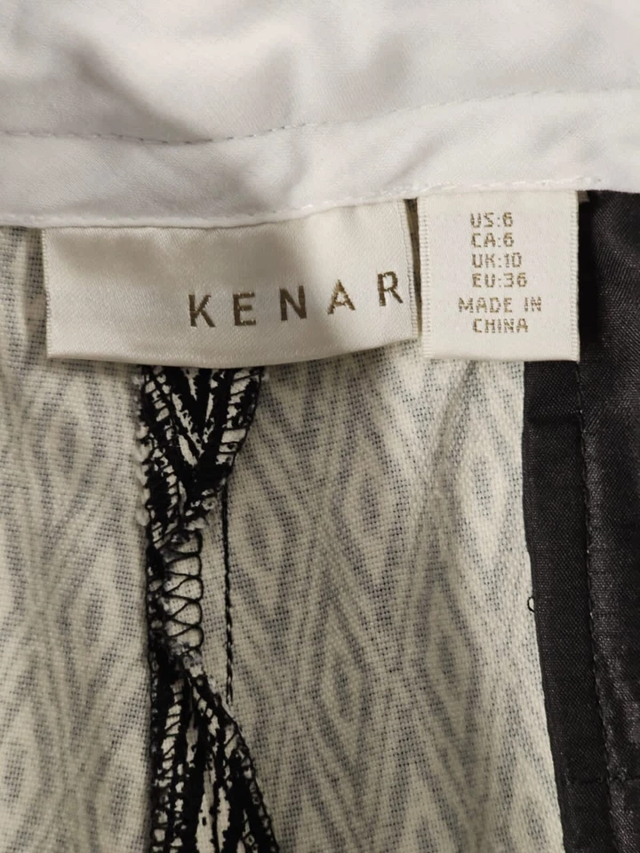 Bermudas Kenar para mujer blanco y negro estampado geométrico talla 6 Foto 4 de 4