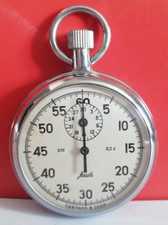 Pocket One-Button Mechanical Stopwatch AGAT USSR 80s 15 Jewels