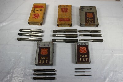 15 STANDARD TOOL CO VARIOUS SIZES 3 & 4 FLUTE PRECISION TAPS GROUND THREAD