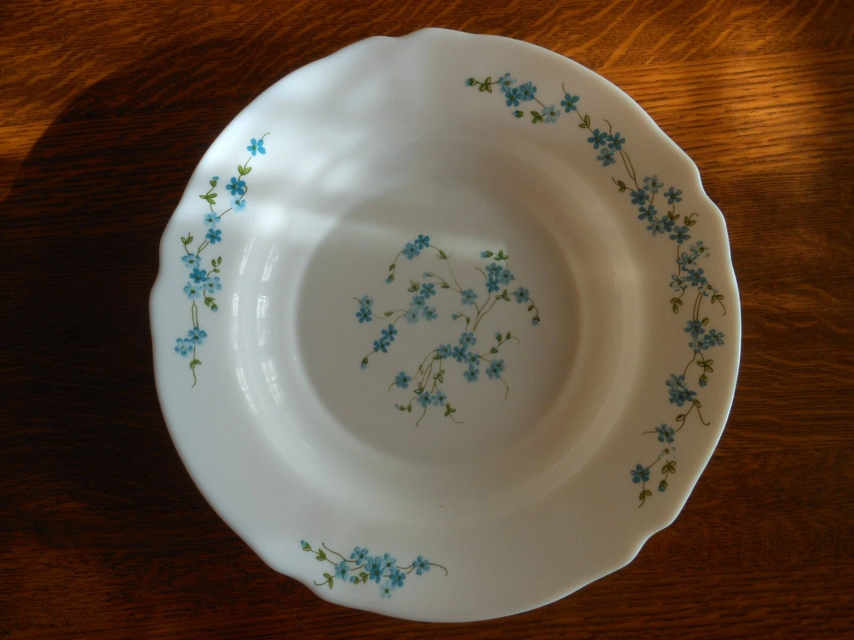 Plat De Service Arcopal Myosotis - Diamètre 29 Cm, Verre Rétro, Motif