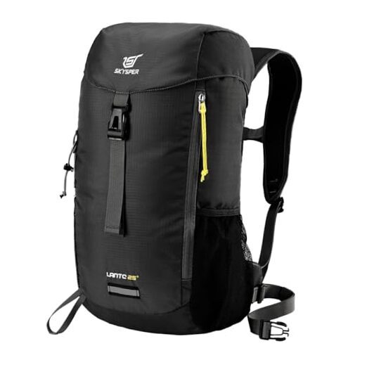 25L Lightweight Breathable Hiking Backpack - Lantc25 Black Daypack-image