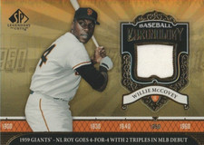 2006 SP Legendary Cuts Baseball Chronology Materials #WM Willie McCovey Jsy