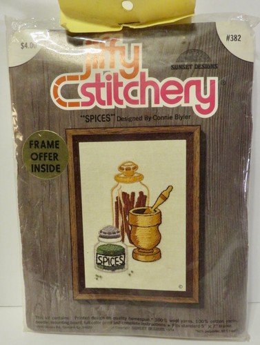 3 kits de broderie Crewel neufs d'origine 2 coutures Jiffy