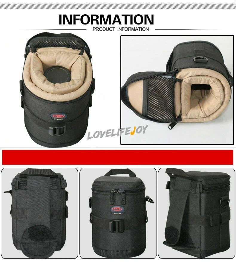 Waterproof DSLR Camera Shoulder Bag Large Lens Bag Case Pouch Padded 150-600mm - Image 3 of 4