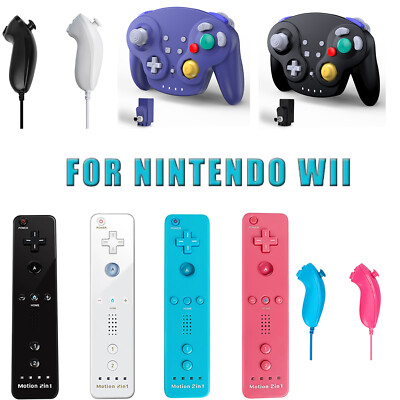 Motion Plus Wii Remote Nunchuck Controller for Nintendo Wii Wii U