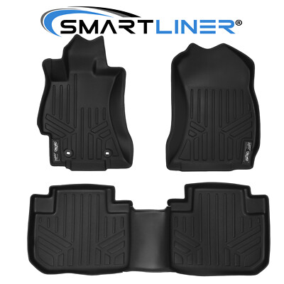 SMARTLINER Custom Fit Floor Mats 2 Row Liner Set OEM 2014-2018 Subaru Forester