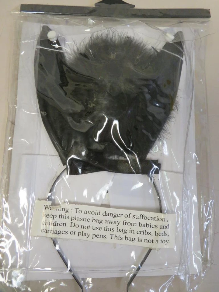 Kit de Conejito Halloween Disfraz Accesorios Conejo Mascarada Coqueta Negro/Blanco Foto 2 de 2