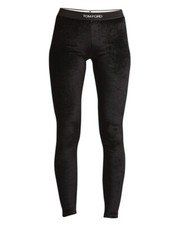 Tom Ford Logo Velvet leggings Black XS NWT $5...