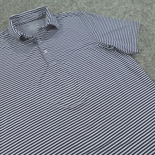 Vineyard Vines Shirt Mens Medium Short Sleeve Polo Performance Striped