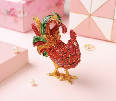 Furuida Rooster Trinket Box
