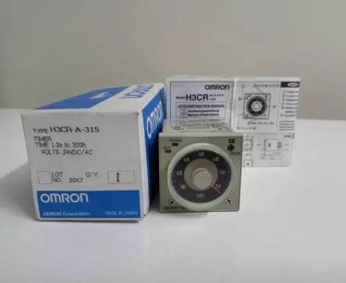 OMRON | H3CR-A-315 Timer 1.2 Sec to 300H - 24VDC/ AC Voltage | 50/60 Hz (New)