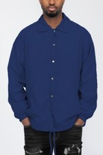 Image of NW Men's Lightweight Waterproof Snap Button Up Windbreaker Coach Jacket all size