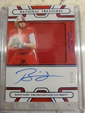 Bailey Zappe 2022 National treasures on card Silhouette Auto 40/49 RPA