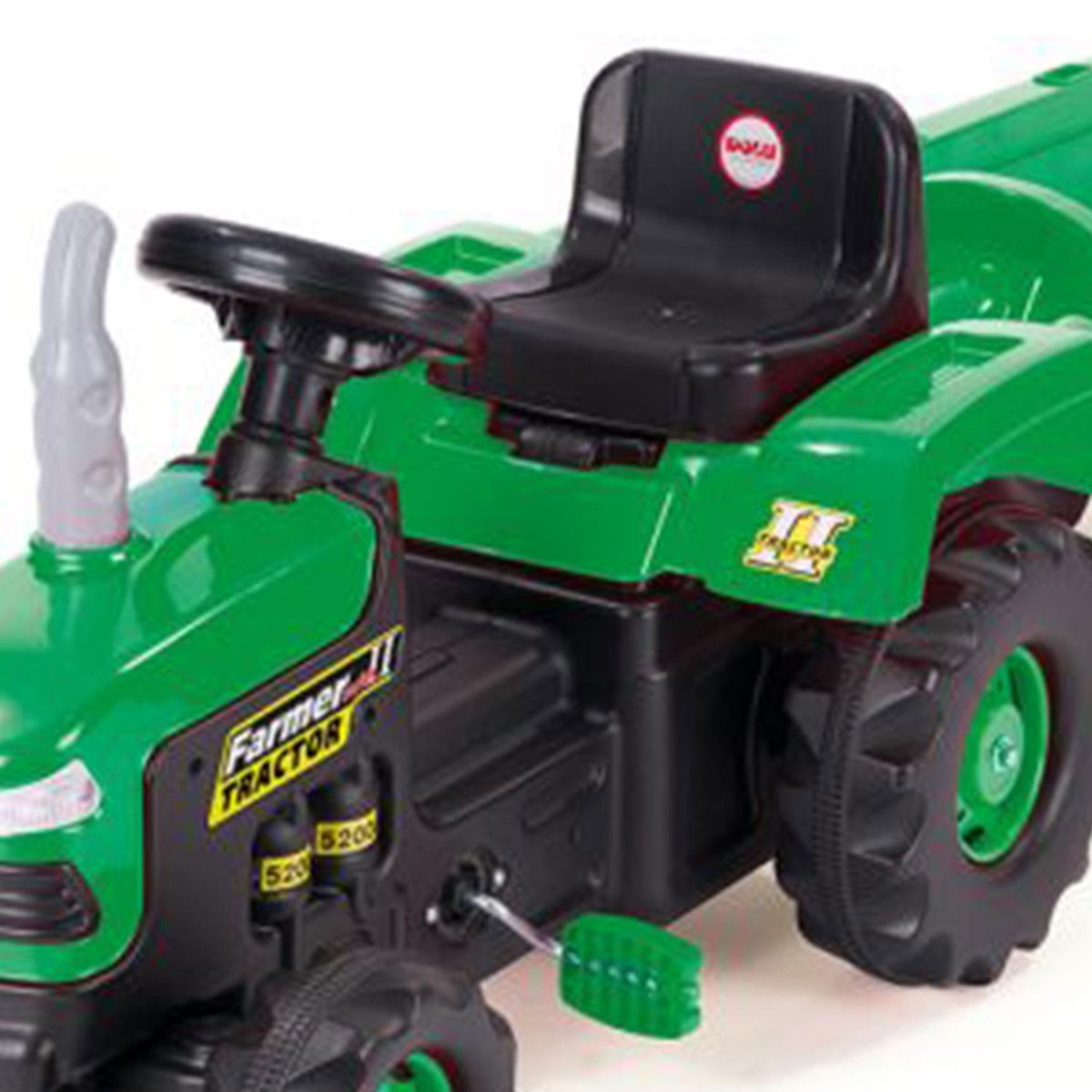 Ride On Tractor with Trailer, Dolu Children's Toy Car, Pedal Operated  (Green)