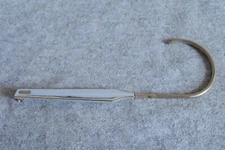 s/c shuron vintage aluminum eyeglass temple right silver 6"