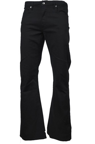 Herren LCJ Denim Flare Stretch Indie Retro Jeans 70er Schlaghose LC16 schwarz - Bild 2 von 7