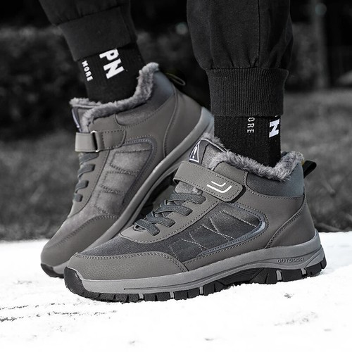 Men Women Ankle Boots Waterproof Plush Keep Warm Outdoor Walk Boots Sneakers - Picture 9 of 28