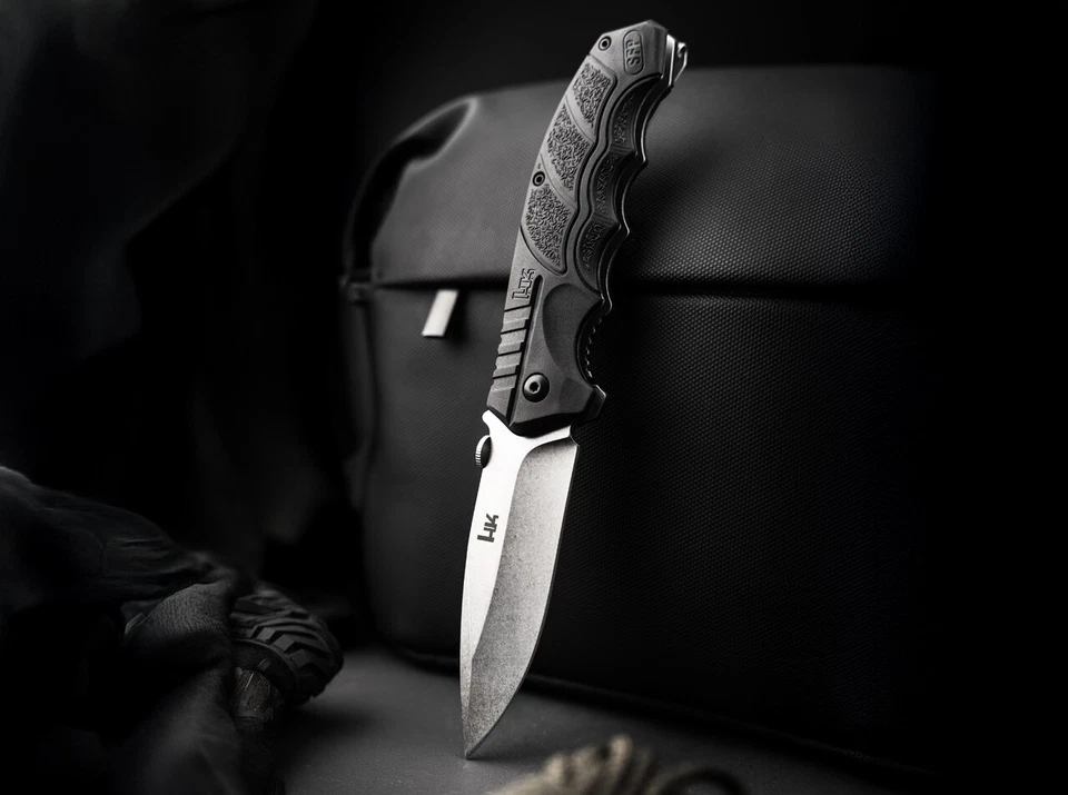 HECKLER & KOCH SFP Tactical Folder Pocket Knife 3.62" D2 Blade Black - 01HK500 - Image 4 of 4