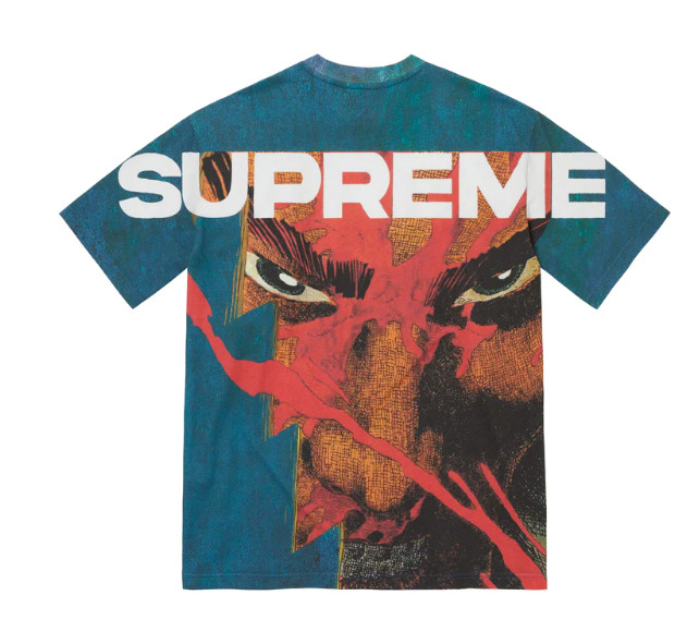 Supreme Ronin S/S Top T-Shirt All Over Print SS23 Size XL Blue