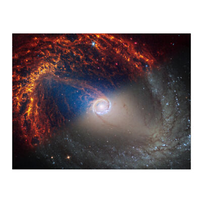 NASA Hubble James Webb Teleskop Spiralgalaxie NGC 1512 riesiges Wandbild Poster