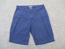 DKNY Shorts Mens 32 Blue Flat Front Chino Cas...