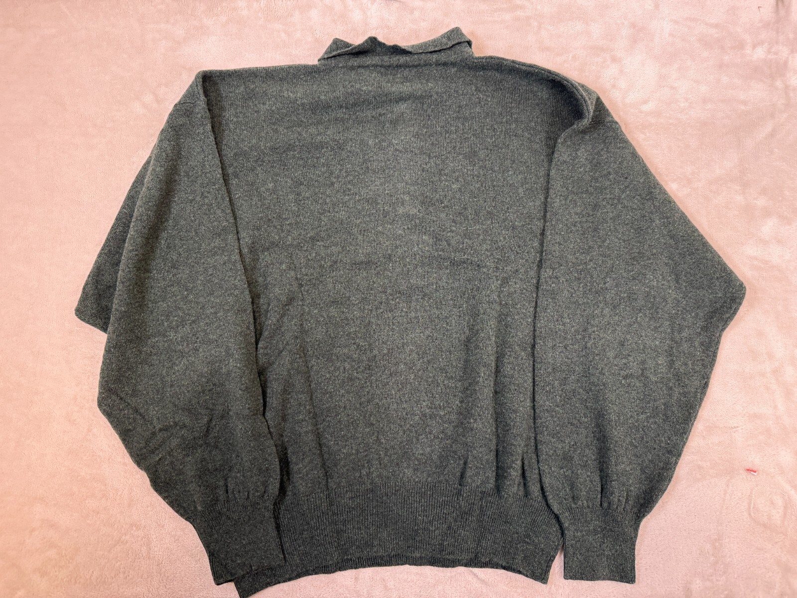 Ottimo Green Wool Lightweight Collared Button-Up … - image 9