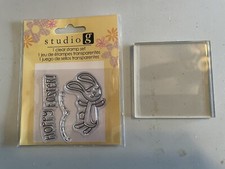 Studio G Clear Stamp Set-Hoppy Easter Acrylic Block