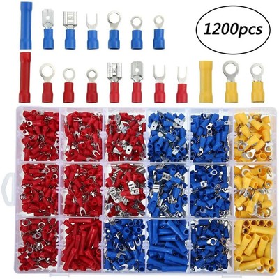 280/360/700/1200Pcs Crimp Terminal with Box,Wire Connector Used By Sn-02Tool Set
