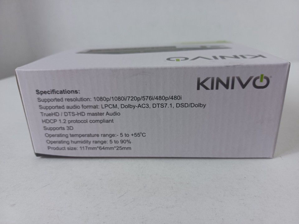 KINIVO 501BN 5 Input HDMI Switch 1080p Full HD Powered