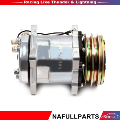 Sanden SD508 Style A/C Compressor – Chrome 12V For Hot Rod