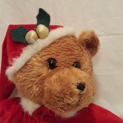 Christmas Teddy Bear Santa Plush Stuffed Animal 10'' Crystal Temptations Holiday 