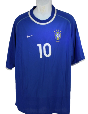 Brazil National Team Authentic Nike Jersey Size XLarge 2000-2001