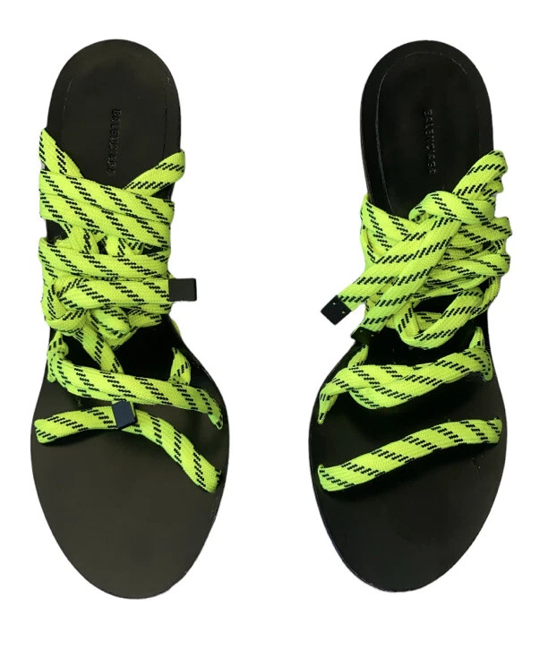 Balenciaga Women s Neon Green Lace Up Heels size 9
