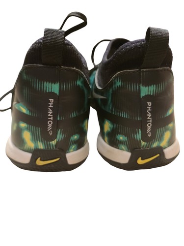 Nike Phantom Youth Size 2.5 Green Volt/Black DM0740-003 Indoor Soccer Shoes - Picture 10 of 12