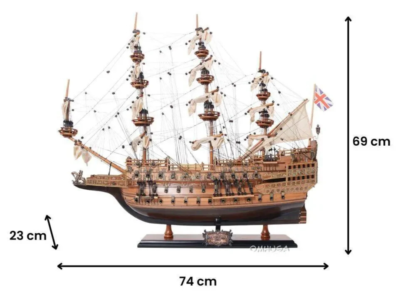 HMS Sovereign of the Seas 1637 Wooden Tall Ship Model 29