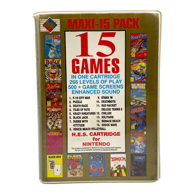 Nintendo Ds 500 Games In Nes Maxi-15 Pack 15 Games *Complete