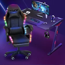 Light with Back Bluetooth Chair LED with c Gaming Chair High RGB Speaker