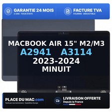 Écran LCD complet pour MacBook Air 15 Retina A2941 A3114 M2 M3 2023-2024