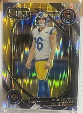 2024 Select Joshua Karty Club Level Black & Gold Shock Rookie #282 RC LA Rams