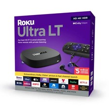 Roku Ultra LT Streaming Device 4K/HDR/Dolby Vision with Roku Voice Remote, Priv