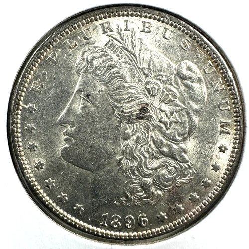 1896 $1 Morgan Silver Dollar, UNC/AU Slider (88707)