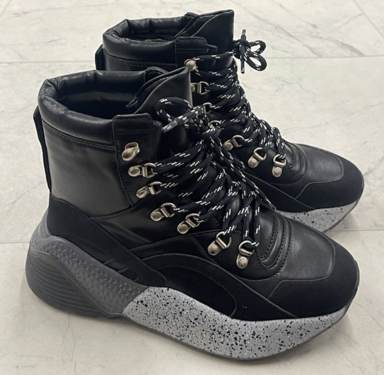 NIB Stella McCartney Eclypse Faux Leather High Top Sneaker Size: 35 (US 5)